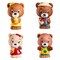 Timber Tots: Browny Family - 4 Character Set, Bear Toy Figurines, 1.75-2" Animal Miniatures w/ Unique Details, Nature Playset, Kids & Toddlers 18Mo+